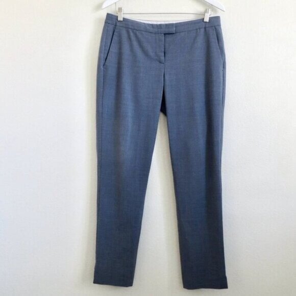 Theory Wool Blend Dress Pants Slacks Gray SZ 8 - Picture 7 of 12